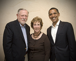 Barack Obama and Mr. Mrs. Geschke